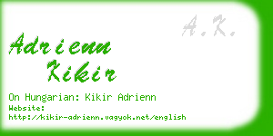 adrienn kikir business card